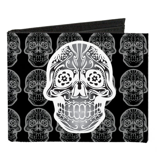 Canvas Bi-Fold Wallet - Skull Candy Canvas Bi-Fold Wallets Buckle-Down   