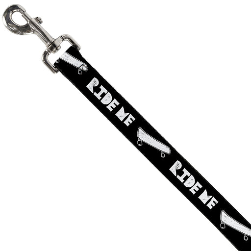 Dog Leash - RIDE ME Skateboard Black/White Dog Leashes Buckle-Down   