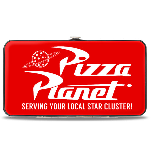 Hinged Wallet - Toy Story PIZZA PLANET SERVING YOUR LOCAL STAR CLUSTER + Checker Red White Hinged Wallets Disney   