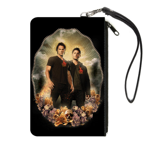Canvas Zipper Wallet - LARGE - Supernatural Sam and Dean Winchester Saints and Sinners Pose Canvas Zipper Wallets Supernatural   