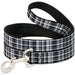 Dog Leash - Plaid Black/White Dog Leashes Buckle-Down   