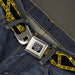 BD Wings Logo CLOSE-UP Full Color Black Silver Seatbelt Belt - Police Line Black/Yellow Webbing Seatbelt Belts Buckle-Down   