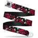 BD Wings Logo CLOSE-UP Full Color Black Silver Seatbelt Belt - Love Me w/Sketch Stars & Checkers Black/Fuchsia/White Webbing Seatbelt Belts Buckle-Down   