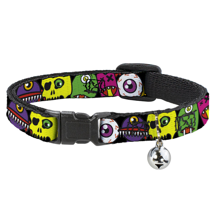 Cat Collar Breakaway - Monsters C U Black Breakaway Cat Collars Buckle-Down   