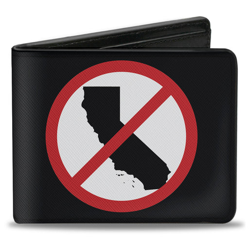 Bi-Fold Wallet - Anti-California Logo Black Red White Bi-Fold Wallets Buckle-Down   