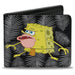 Bi-Fold Wallet - Primitive Sponge Pose Leaves Black Gray Bi-Fold Wallets Nickelodeon   