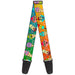 Guitar Strap - Ice Cream Cone & Popsicle Expressions Squares Multi Color Guitar Straps Buckle-Down   
