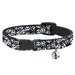 Cat Collar Breakaway - Scattered Panda Bear Cartoon2 Black White Breakaway Cat Collars Buckle-Down   