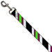 Dog Leash - Diagonal Stripes Black/White/Pink/Green Dog Leashes Buckle-Down   