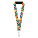 Lanyard - 1.0" - Vivid Sour Worms Stacked Lanyards Buckle-Down   