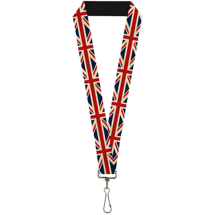 Lanyard - 1.0" - Vintage United Kingdom Flags Lanyards Buckle-Down   