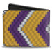 Bi-Fold Wallet - Chevron Weave Gold Purple White Bi-Fold Wallets Buckle-Down   