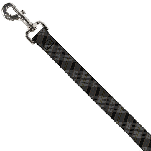 Dog Leash - Plaid Gray/Black/Brown Dog Leashes Buckle-Down   