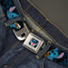 Stitch Smiling CLOSE-UP Full Color Black Seatbelt Belt - Stitch Snacking Poses Black/Blue Webbing Seatbelt Belts Disney   