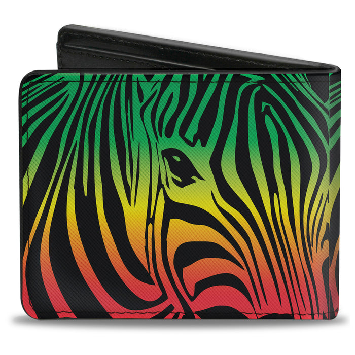 Bi-Fold Wallet - Zebra Head Rasta Bi-Fold Wallets Buckle-Down   