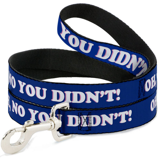 Dog Leash - OH, NO YOU DIDN'T!!! Navy/Purple/White Dog Leashes Buckle-Down   