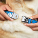 Dog Bone Seatbelt Buckle Collar - BUCKLE-DOWN Shapes Turquoise/White Seatbelt Buckle Collars Buckle-Down   