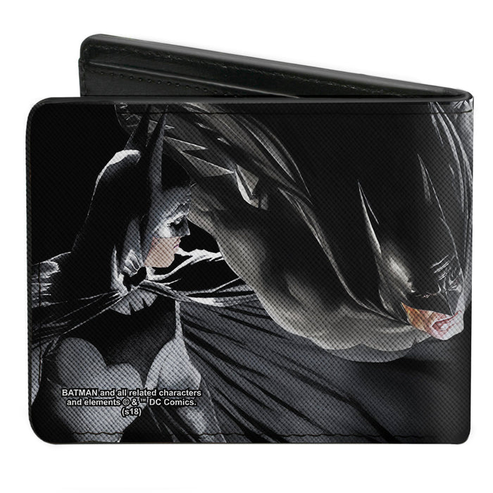 Bi-Fold Wallet - Batman 4-Vivid Action Poses Black Bi-Fold Wallets DC Comics   