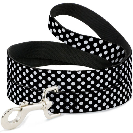 Dog Leash - Micro Polka Dots2 Black/White Dog Leashes Buckle-Down   