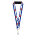 Lanyard - 1.0" - Colorado Skier4 Mountains Blues White Red Yellow Lanyards Buckle-Down   