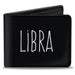 Bi-Fold Wallet - Zodiac LIBRA Symbol Black White Bi-Fold Wallets Buckle-Down   