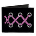 Canvas Bi-Fold Wallet - Corset Lace Up Black Fuchsia Canvas Bi-Fold Wallets Buckle-Down   