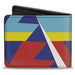Bi-Fold Wallet - Geometric Triangles Stripe Red White Blues Yellow Bi-Fold Wallets Buckle-Down   