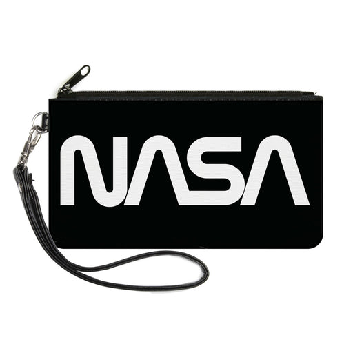 Canvas Zipper Wallet - SMALL - NASA Text Black White Canvas Zipper Wallets Buckle-Down   