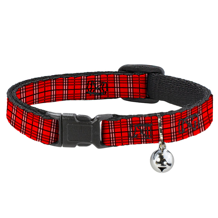 Cat Collar Breakaway - Plaid Red Breakaway Cat Collars Buckle-Down   