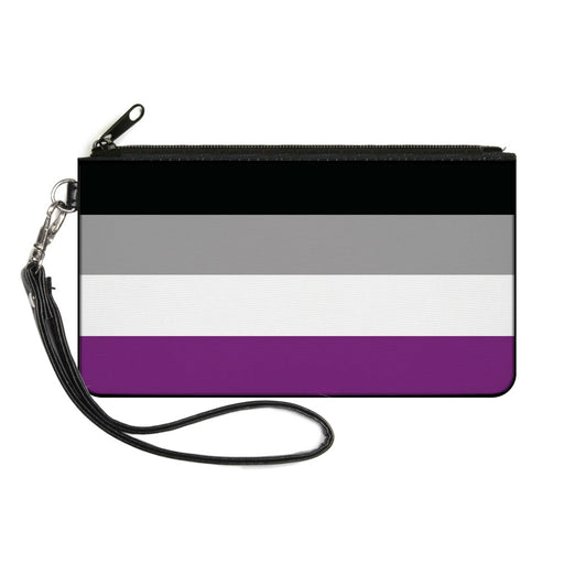Canvas Zipper Wallet - SMALL - Flag Asexual Black Gray White Purple Canvas Zipper Wallets Buckle-Down   