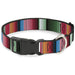 Plastic Clip Collar - Zarape5 Vertical Multi Color Stripe Plastic Clip Collars Buckle-Down   