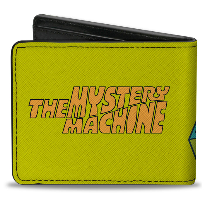 Bi-Fold Wallet - Scooby Doo Group Driving Mystery Machine Front Pose + Text Yellow Bi-Fold Wallets Scooby Doo   
