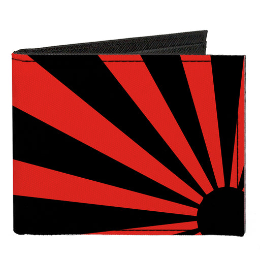 Canvas Bi-Fold Wallet - Rising Sun Red Black Canvas Bi-Fold Wallets Buckle-Down   