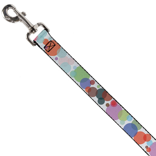 Dog Leash - Dots White/Transparent Multi Color Dog Leashes Buckle-Down   