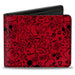 Bi-Fold Wallet - Mickey Mouse Icon Doodles Collage Red Black Bi-Fold Wallets Disney   