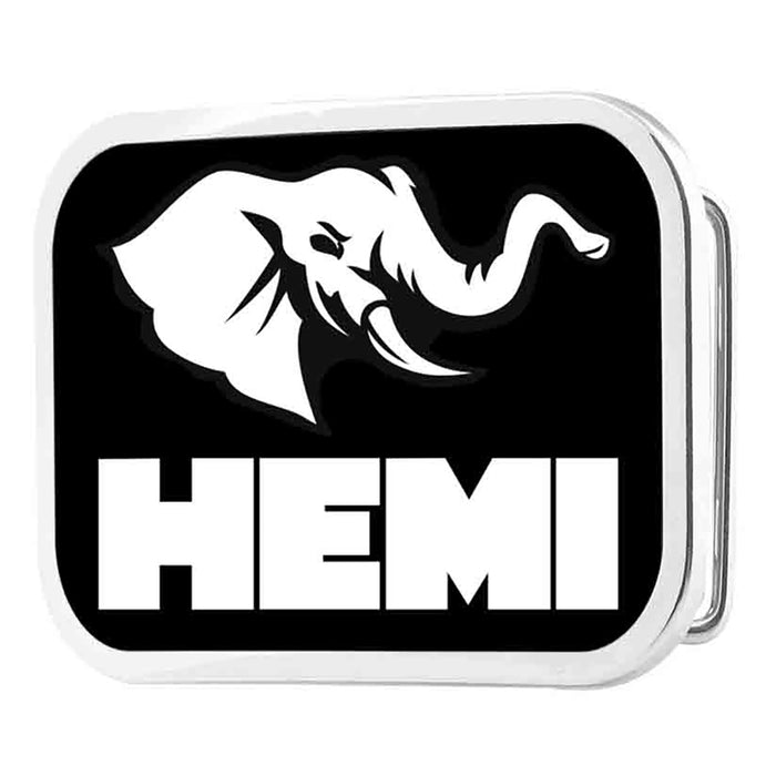 HEMI Elephant Logo FCG Black White - Chrome Rock Star Buckle Belt Buckles Hemi   