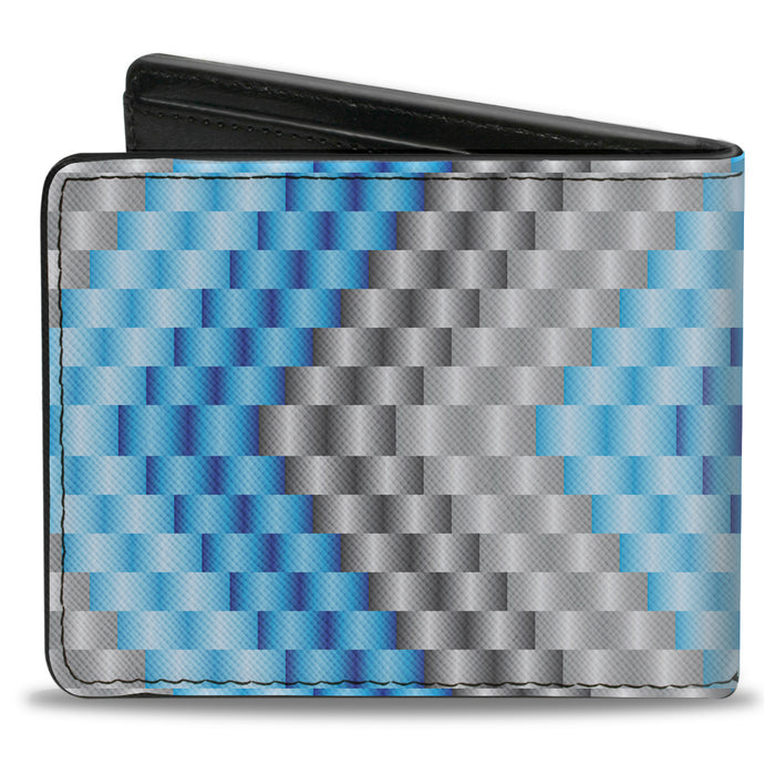 Bi-Fold Wallet - Chevron Weave Grays Blues Bi-Fold Wallets Buckle-Down   