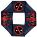 MARVEL DEADPOOL Dog Toy Squeaky Octagon Flyer - Deadpool This Guy Pose Logo2 Gray Red Black White Dog Toy Squeaky Octagon Flyer Marvel Comics   