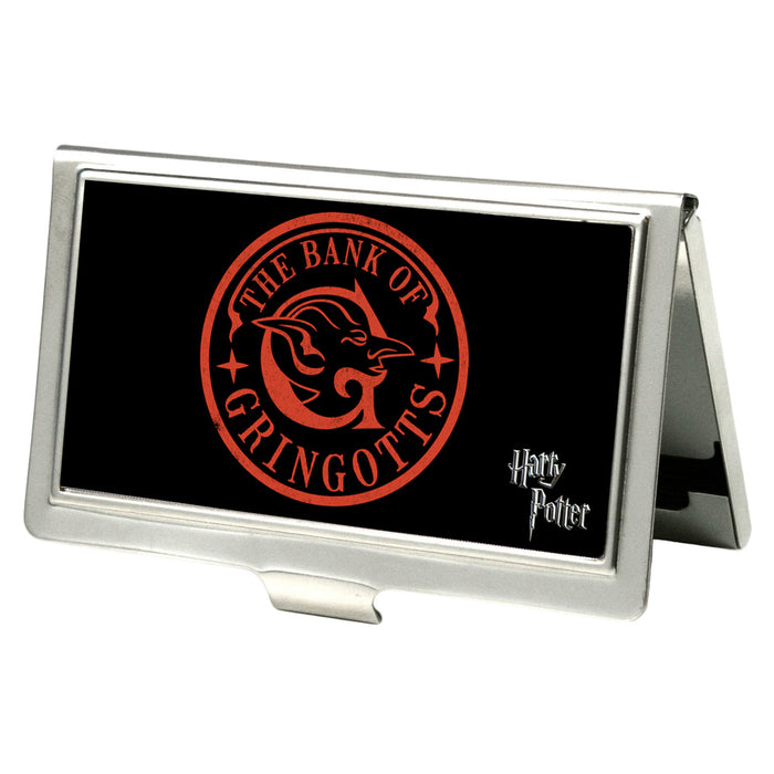 Business Card Holder - SMALL - Harry Potter THE BANK OF GRINGOTTS Logo FCG Black Red Business Card Holders The Wizarding World of Harry Potter Default Title  