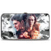 Hinged Wallet - Supernatural 4-Character Collage + Logo Clouds Grays Sepia Hinged Wallets Supernatural   