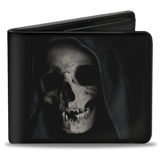 Bi-Fold Wallet - Grim Reaper Face YOU'RE NEXT Black Grays Red Bi-Fold Wallets Buckle-Down   