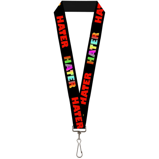 Lanyard - 1.0" - HATER Black Red Rainbow Fade Lanyards Buckle-Down   
