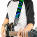 Guitar Strap - Tie Dye Swirl Green Blue Purple Guitar Straps Buckle-Down   