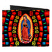 Canvas Bi-Fold Wallet - Virgen de Guadalupe Roses Black Multi Color Canvas Bi-Fold Wallets Buckle-Down   