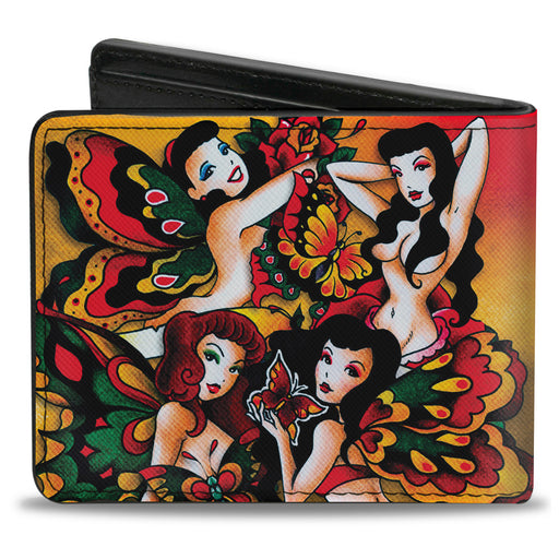 Bi-Fold Wallet - Tattoo Johnny-Butterfly Girl Bi-Fold Wallets Tattoo Johnny   