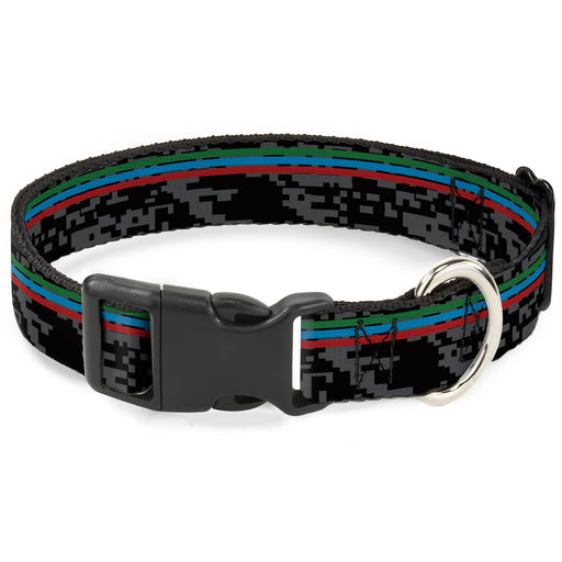 Plastic Clip Collar - Racing Stripes/Digital Camo Black/Gray/Green/Blue/Red Plastic Clip Collars Buckle-Down   