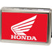 Business Card Holder - LARGE - HONDA Motorcycle FCG Red White Metal ID Cases Honda Motorsports   