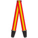 Guitar Strap - Stripes Red Yellow Red Guitar Straps Buckle-Down   