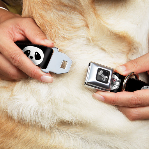 Dog Bone Seatbelt Buckle Collar - Panda Face Black/White Seatbelt Buckle Collars Buckle-Down   