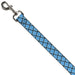 Dog Leash - Wire Grid Baby Blue Black/White Dog Leashes Buckle-Down   